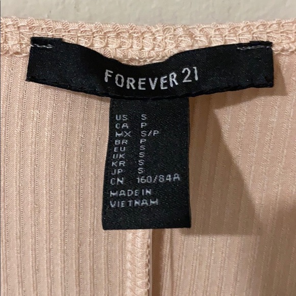 NWT Forever 21 Nude Knit Bodysuit, Small - Picture 4 of 5